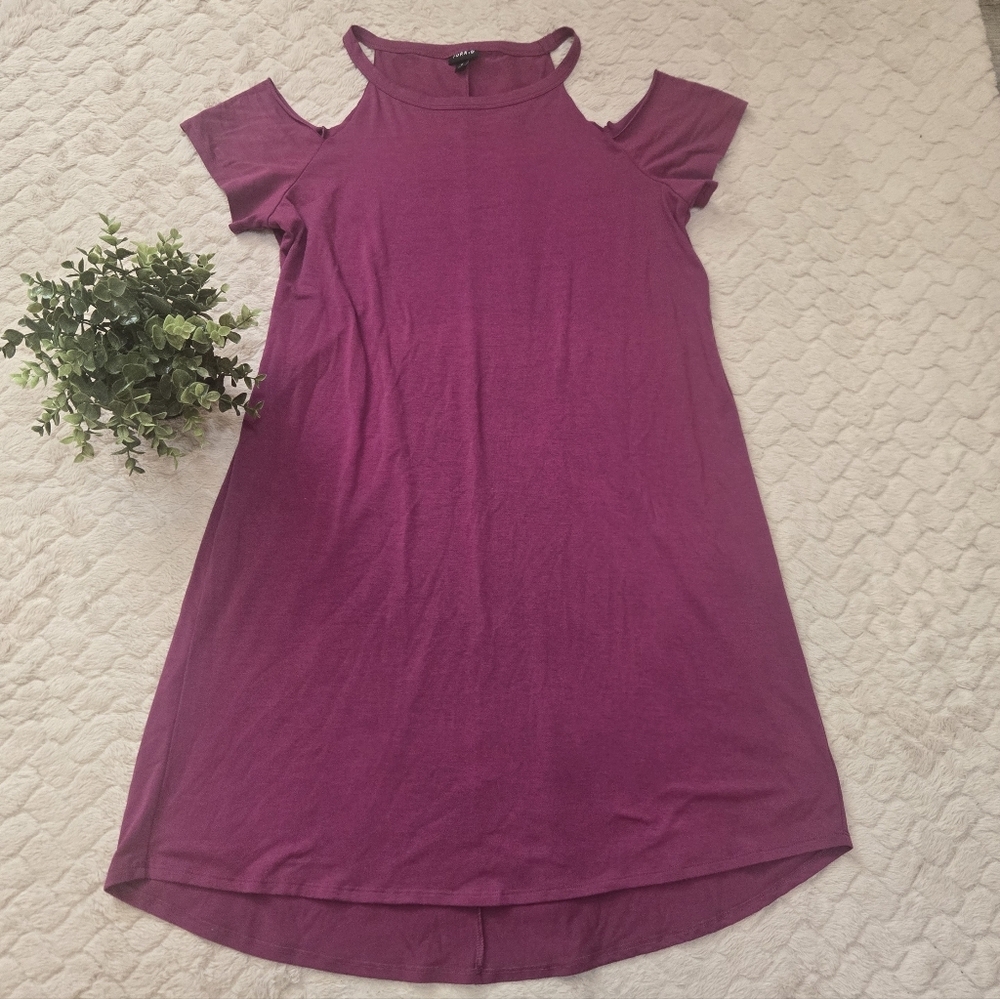 Torrid Magenta Cold Shoulder Swing Dress, Size 0 - US Large